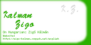 kalman zigo business card