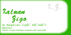 kalman zigo business card